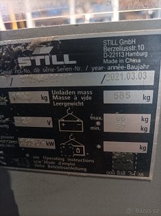 Nízkozdvižný elektrický vozík Still