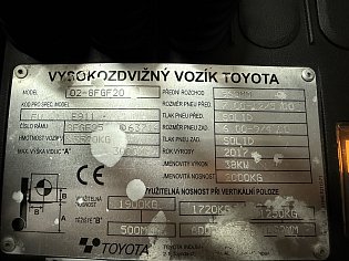 Vysokozdvižný vozík Toyota, 02-8FGF20, LPG