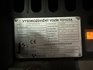 Vysokozdvižný vozík Toyota, 02-8FGF25, LPG