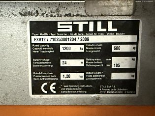 Ručně vedený vysokozdvižný vozík Still EXV12