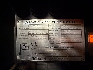 Vysokozdvižný vozík Toyota, 02-8FGF20, LPG