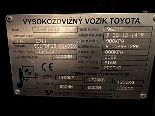 Vysokozdvižný  vozík Toyota, 52-8FDF20
