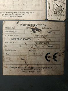 Vysokozdvižný vozík Toyota, 56-8FD20F