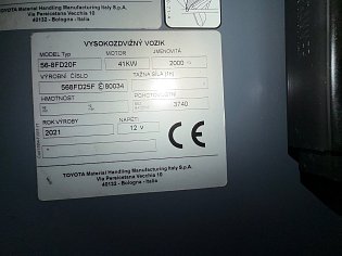 Vysokozdvižný vozík Toyota, 56-8FD20F